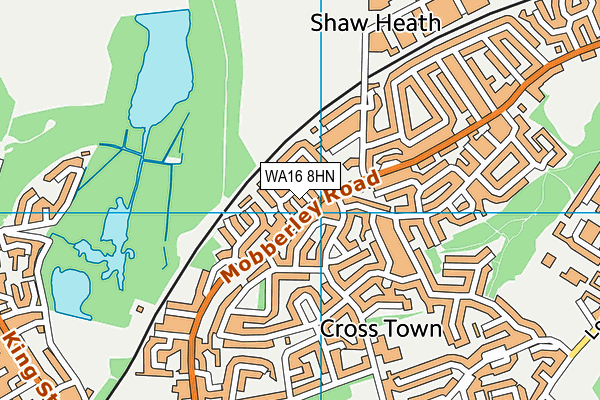 WA16 8HN map - OS VectorMap District (Ordnance Survey) WA16 8HN map - OS VectorMap District (Ordnance Survey)