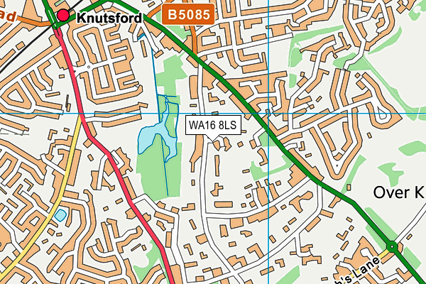 WA16 8LS map - OS VectorMap District (Ordnance Survey) WA16 8LS map - OS VectorMap District (Ordnance Survey)