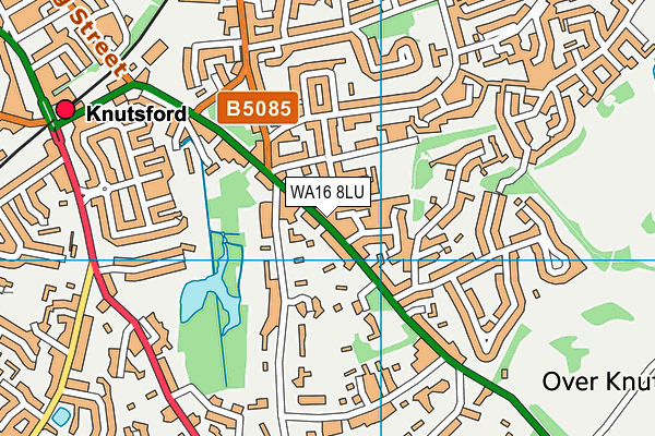 WA16 8LU map - OS VectorMap District (Ordnance Survey) WA16 8LU map - OS VectorMap District (Ordnance Survey)