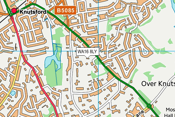 WA16 8LY map - OS VectorMap District (Ordnance Survey)