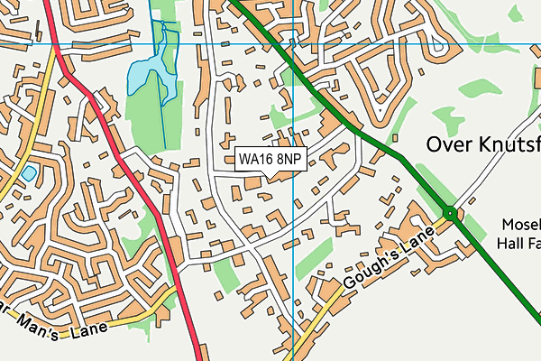 WA16 8NP map - OS VectorMap District (Ordnance Survey) WA16 8NP map - OS VectorMap District (Ordnance Survey)