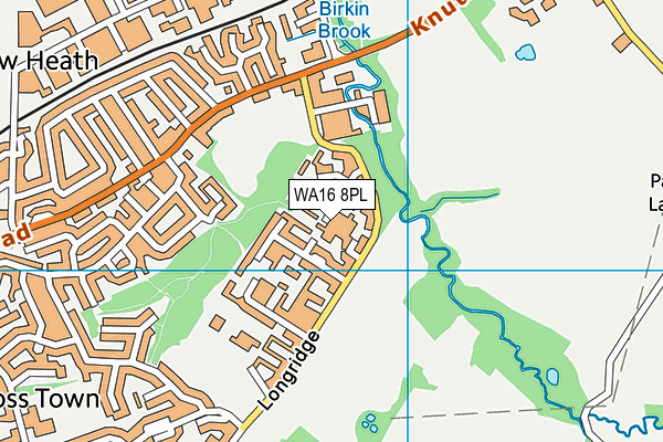 WA16 8PL map - OS VectorMap District (Ordnance Survey) WA16 8PL map - OS VectorMap District (Ordnance Survey)
