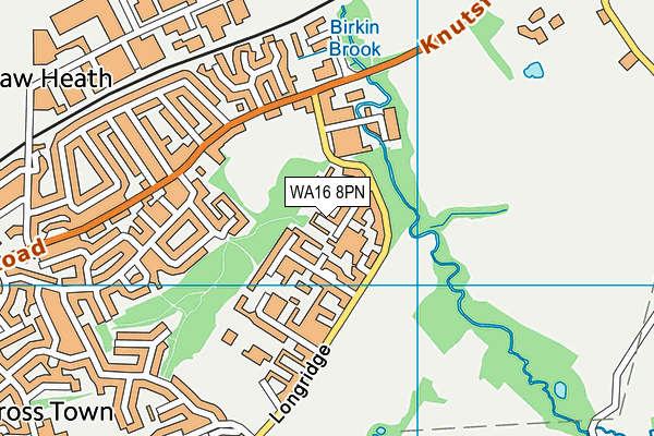 WA16 8PN map - OS VectorMap District (Ordnance Survey) WA16 8PN map - OS VectorMap District (Ordnance Survey)