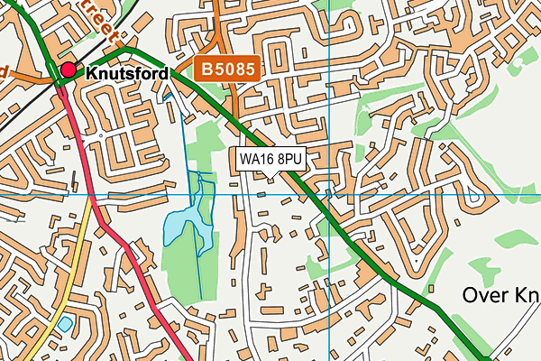 WA16 8PU map - OS VectorMap District (Ordnance Survey) WA16 8PU map - OS VectorMap District (Ordnance Survey)