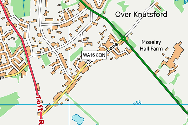 WA16 8QN map - OS VectorMap District (Ordnance Survey) WA16 8QN map - OS VectorMap District (Ordnance Survey)
