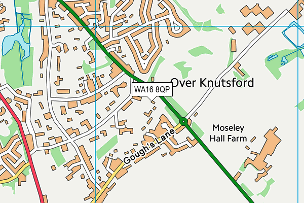 WA16 8QP map - OS VectorMap District (Ordnance Survey) WA16 8QP map - OS VectorMap District (Ordnance Survey)