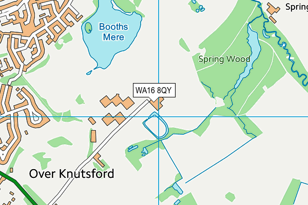 WA16 8QY map - OS VectorMap District (Ordnance Survey) WA16 8QY map - OS VectorMap District (Ordnance Survey)