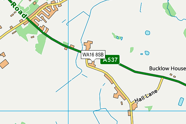 WA16 8SB map - OS VectorMap District (Ordnance Survey) WA16 8SB map - OS VectorMap District (Ordnance Survey)