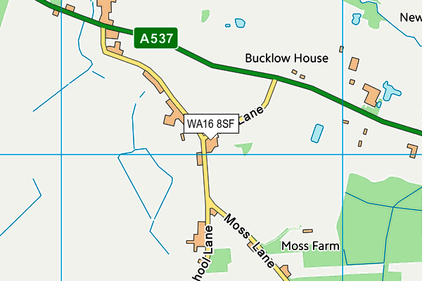 WA16 8SF map - OS VectorMap District (Ordnance Survey)