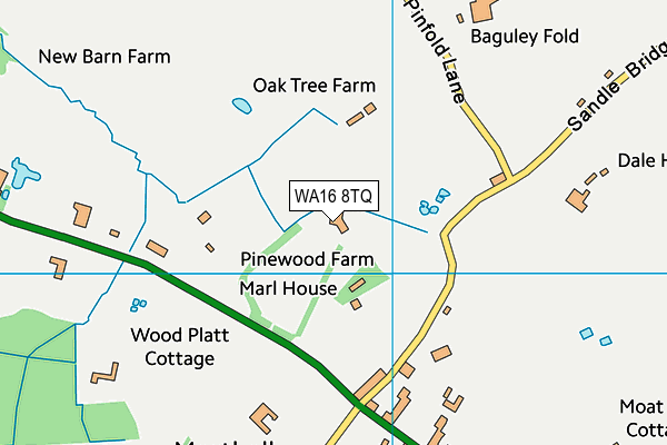 WA16 8TQ map - OS VectorMap District (Ordnance Survey)