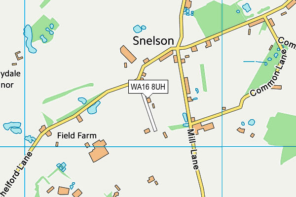 WA16 8UH map - OS VectorMap District (Ordnance Survey)