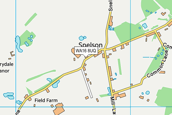 WA16 8UQ map - OS VectorMap District (Ordnance Survey) WA16 8UQ map - OS VectorMap District (Ordnance Survey)