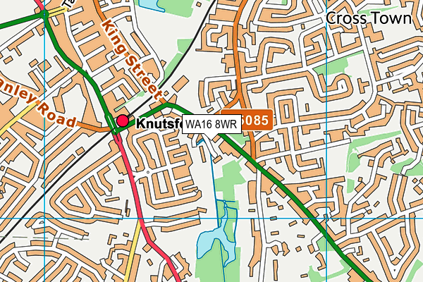 WA16 8WR map - OS VectorMap District (Ordnance Survey) WA16 8WR map - OS VectorMap District (Ordnance Survey)