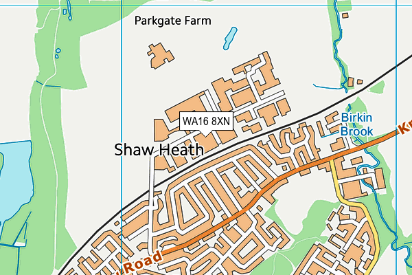 WA16 8XN map - OS VectorMap District (Ordnance Survey) WA16 8XN map - OS VectorMap District (Ordnance Survey)