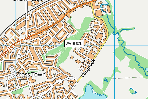 WA16 8ZL map - OS VectorMap District (Ordnance Survey) WA16 8ZL map - OS VectorMap District (Ordnance Survey)