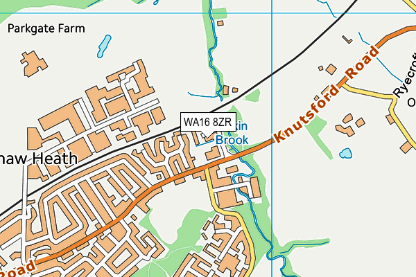WA16 8ZR map - OS VectorMap District (Ordnance Survey) WA16 8ZR map - OS VectorMap District (Ordnance Survey)