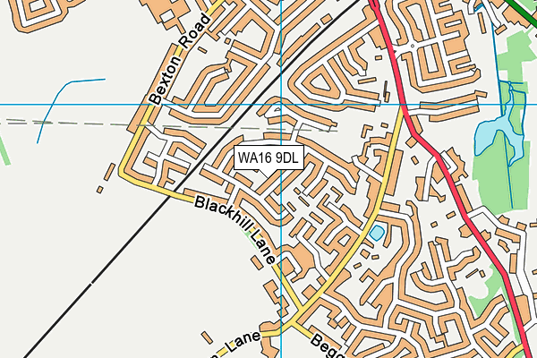 WA16 9DL map - OS VectorMap District (Ordnance Survey) WA16 9DL map - OS VectorMap District (Ordnance Survey)