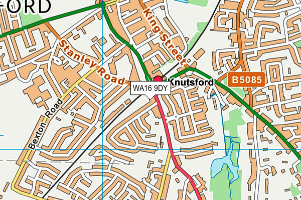 WA16 9DY map - OS VectorMap District (Ordnance Survey) WA16 9DY map - OS VectorMap District (Ordnance Survey)