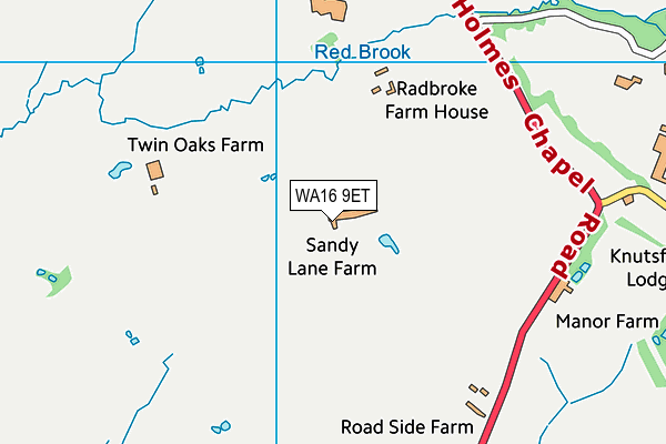 WA16 9ET map - OS VectorMap District (Ordnance Survey) WA16 9ET map - OS VectorMap District (Ordnance Survey)