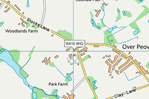 WA16 9HQ map - OS VectorMap District (Ordnance Survey) WA16 9HQ map - OS VectorMap District (Ordnance Survey)