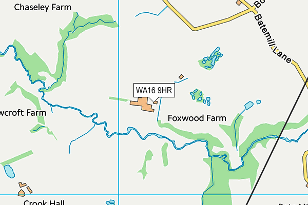 WA16 9HR map - OS VectorMap District (Ordnance Survey) WA16 9HR map - OS VectorMap District (Ordnance Survey)