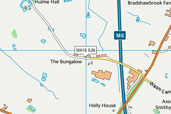WA16 9JN map - OS VectorMap District (Ordnance Survey)