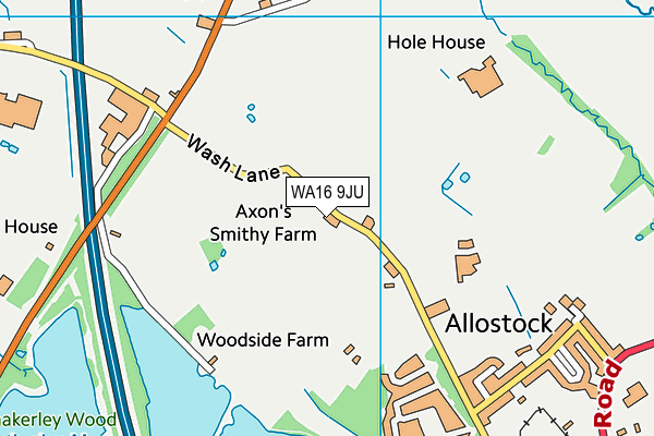 WA16 9JU map - OS VectorMap District (Ordnance Survey) WA16 9JU map - OS VectorMap District (Ordnance Survey)