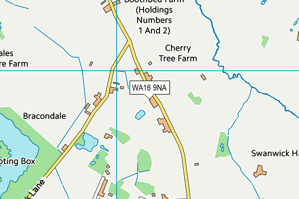 WA16 9NA map - OS VectorMap District (Ordnance Survey)