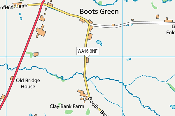 WA16 9NF map - OS VectorMap District (Ordnance Survey) WA16 9NF map - OS VectorMap District (Ordnance Survey)