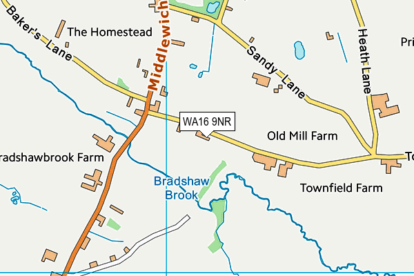 WA16 9NR map - OS VectorMap District (Ordnance Survey) WA16 9NR map - OS VectorMap District (Ordnance Survey)