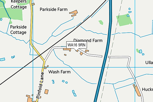 WA16 9RN map - OS VectorMap District (Ordnance Survey) WA16 9RN map - OS VectorMap District (Ordnance Survey)