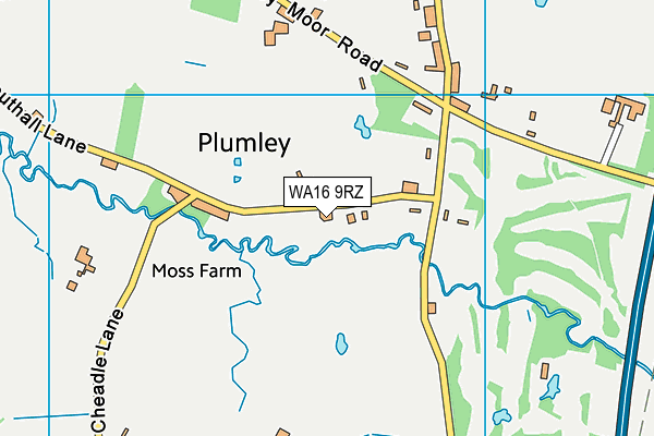 WA16 9RZ map - OS VectorMap District (Ordnance Survey) WA16 9RZ map - OS VectorMap District (Ordnance Survey)