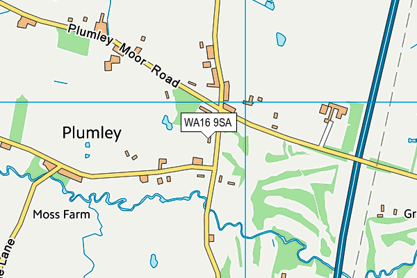 WA16 9SA map - OS VectorMap District (Ordnance Survey) WA16 9SA map - OS VectorMap District (Ordnance Survey)