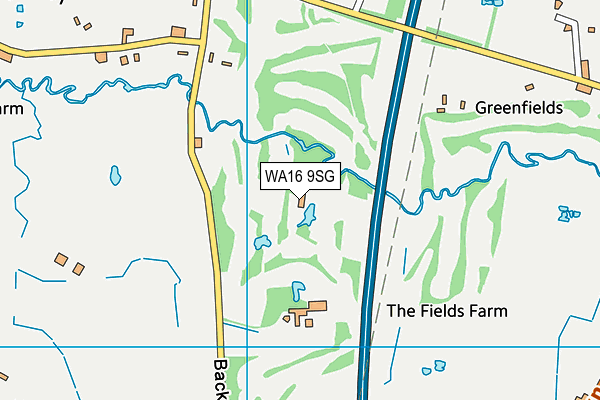 WA16 9SG map - OS VectorMap District (Ordnance Survey) WA16 9SG map - OS VectorMap District (Ordnance Survey)