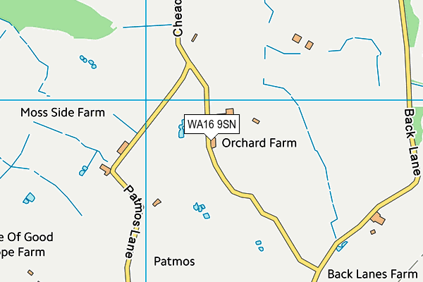 WA16 9SN map - OS VectorMap District (Ordnance Survey) WA16 9SN map - OS VectorMap District (Ordnance Survey)