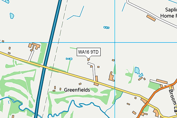 WA16 9TD map - OS VectorMap District (Ordnance Survey) WA16 9TD map - OS VectorMap District (Ordnance Survey)