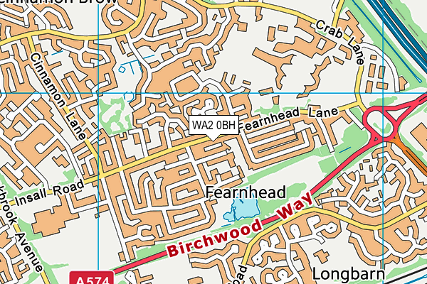 WA2 0BH map - OS VectorMap District (Ordnance Survey) WA2 0BH map - OS VectorMap District (Ordnance Survey)