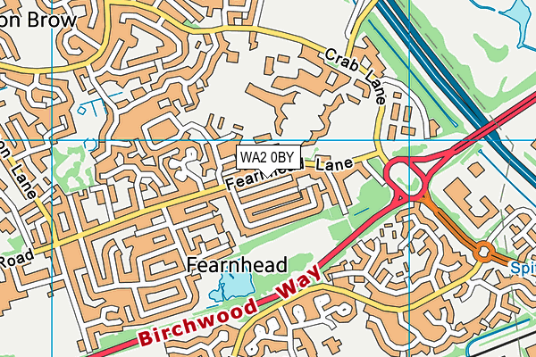 WA2 0BY map - OS VectorMap District (Ordnance Survey) WA2 0BY map - OS VectorMap District (Ordnance Survey)