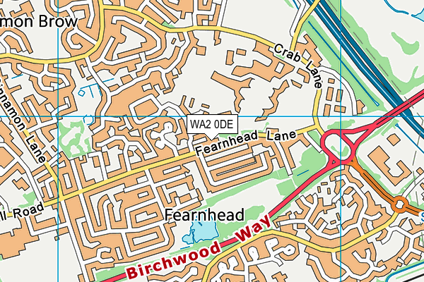 WA2 0DE map - OS VectorMap District (Ordnance Survey) WA2 0DE map - OS VectorMap District (Ordnance Survey)