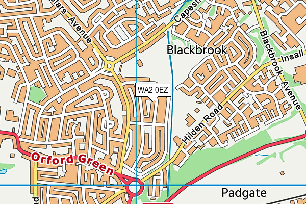 WA2 0EZ map - OS VectorMap District (Ordnance Survey) WA2 0EZ map - OS VectorMap District (Ordnance Survey)