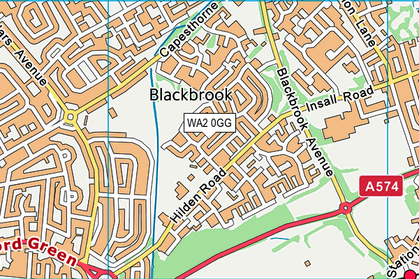 WA2 0GG map - OS VectorMap District (Ordnance Survey) WA2 0GG map - OS VectorMap District (Ordnance Survey)
