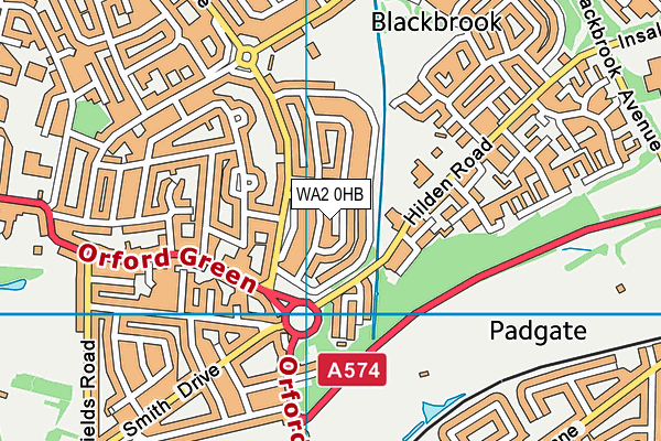 WA2 0HB map - OS VectorMap District (Ordnance Survey) WA2 0HB map - OS VectorMap District (Ordnance Survey)