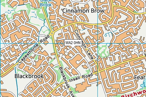 WA2 0HN map - OS VectorMap District (Ordnance Survey) WA2 0HN map - OS VectorMap District (Ordnance Survey)