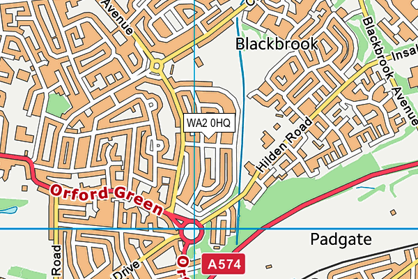 WA2 0HQ map - OS VectorMap District (Ordnance Survey) WA2 0HQ map - OS VectorMap District (Ordnance Survey)
