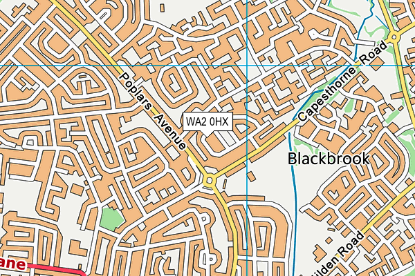 WA2 0HX map - OS VectorMap District (Ordnance Survey) WA2 0HX map - OS VectorMap District (Ordnance Survey)