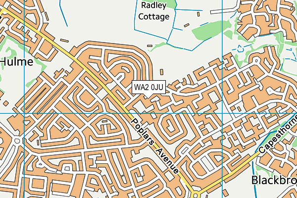WA2 0JU map - OS VectorMap District (Ordnance Survey) WA2 0JU map - OS VectorMap District (Ordnance Survey)