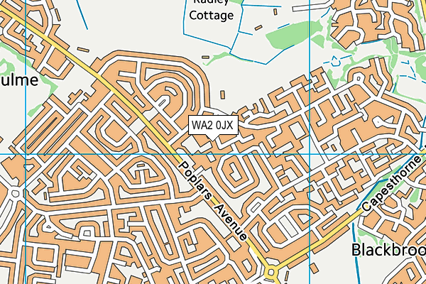 WA2 0JX map - OS VectorMap District (Ordnance Survey) WA2 0JX map - OS VectorMap District (Ordnance Survey)