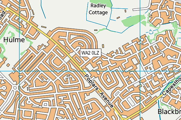 WA2 0LZ map - OS VectorMap District (Ordnance Survey) WA2 0LZ map - OS VectorMap District (Ordnance Survey)