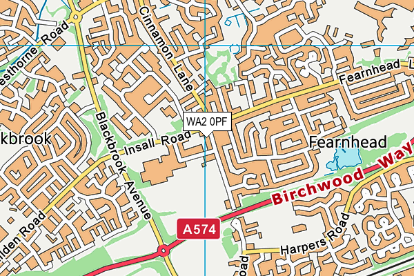 WA2 0PF map - OS VectorMap District (Ordnance Survey) WA2 0PF map - OS VectorMap District (Ordnance Survey)