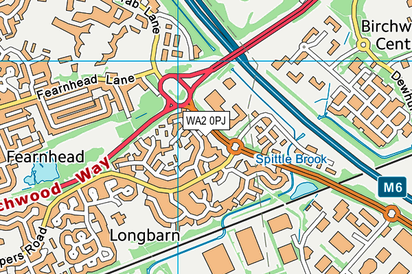 WA2 0PJ map - OS VectorMap District (Ordnance Survey) WA2 0PJ map - OS VectorMap District (Ordnance Survey)